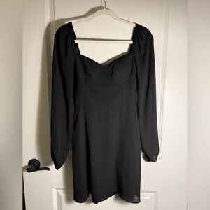 Steve Madden Black Long-Sleeve Dress